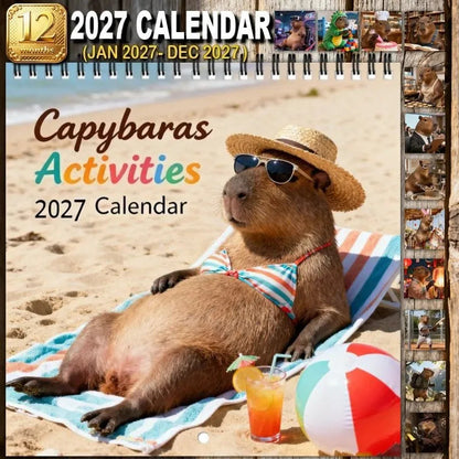 🔥🐹 2027 Capybara Wall Calendar