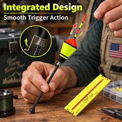 Auto Hookset Trigger Bite-Activated Automatic Fishing Float for Freshwater Angling, Beginner Fishing & Outdoor Bank Fishing