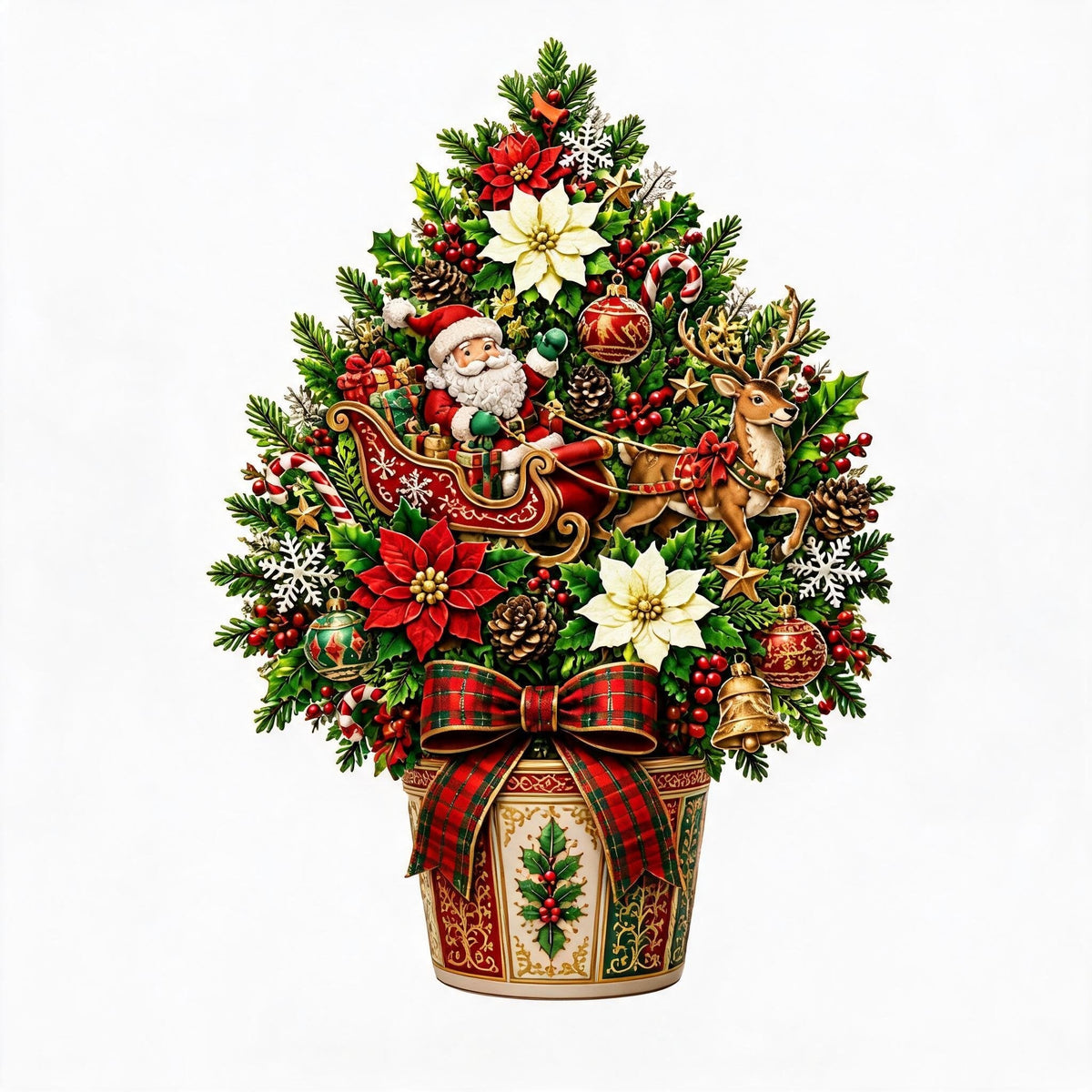 🌲 Pop-Up 3D Christmas Tree Card ✨ Turns Into Freestanding Festive Table Decor