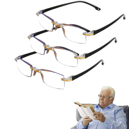 👓🌄 Smart Auto-Focus Glasses – Blue Light Blocking, Anti-Eye Fatigue Rimless Eyewear for Near & Far Viewing