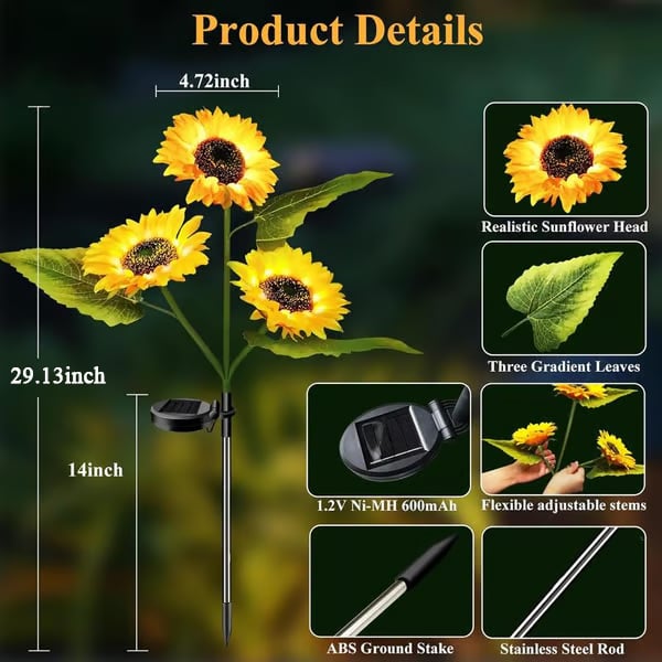 🌞Solar LED Sunflower Garden Lights