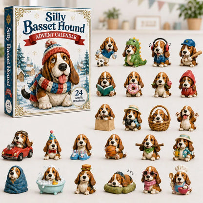 🔥🎁Silly Basset Hound Advent Calendar 2026 - 24-Day Festive Countdown