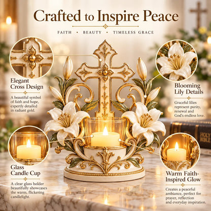 🎉Light of Faith™ – Sacred Christian Candle Holder ✝️🕯️