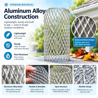 🍂🛡️ Flexible Aluminum Gutter Leaf Guard – Keep Leaves Out, Let Water Flow
