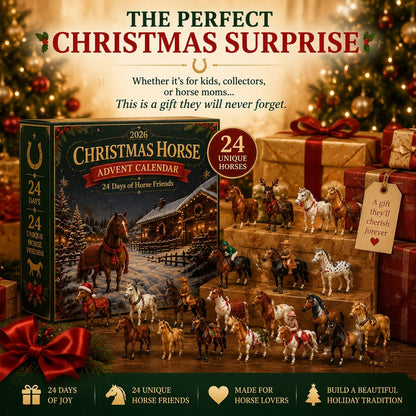 🐴 LAST DAY 49% OFF – 24 Days of Horse Friends Advent Calendar | 24 Unique Collectible Horse Figures & Equestrian Surprises for a Magical Christmas Countdown 🎄✨