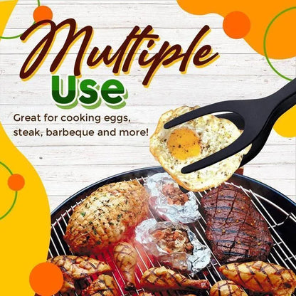 🥘 LIMITED-TIME ! 🍳 2-in-1 Grip Flip Tong – Non-Scratch, Non-Stick, Heat-Resistant ✨