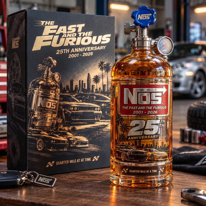 ⏳HOT SALE 49% OFF – 25th Anniversary Street Racing Nitrous Tank Whiskey Decanter with Collector’s Box