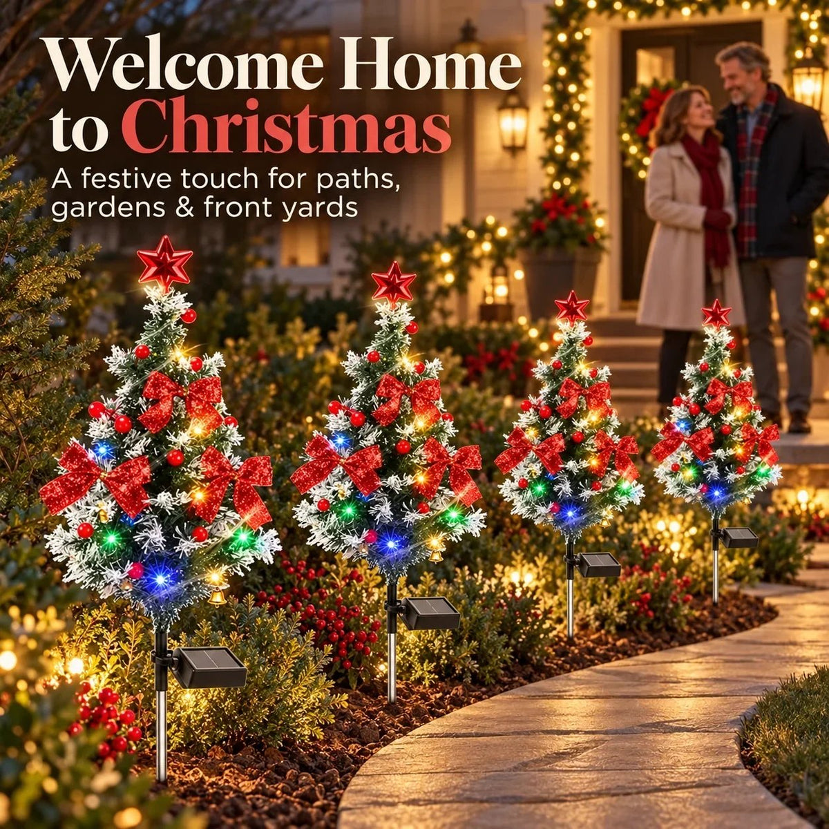 🎉🎄 Solar Christmas Tree Lights –  DIY Outdoor Holiday Decor