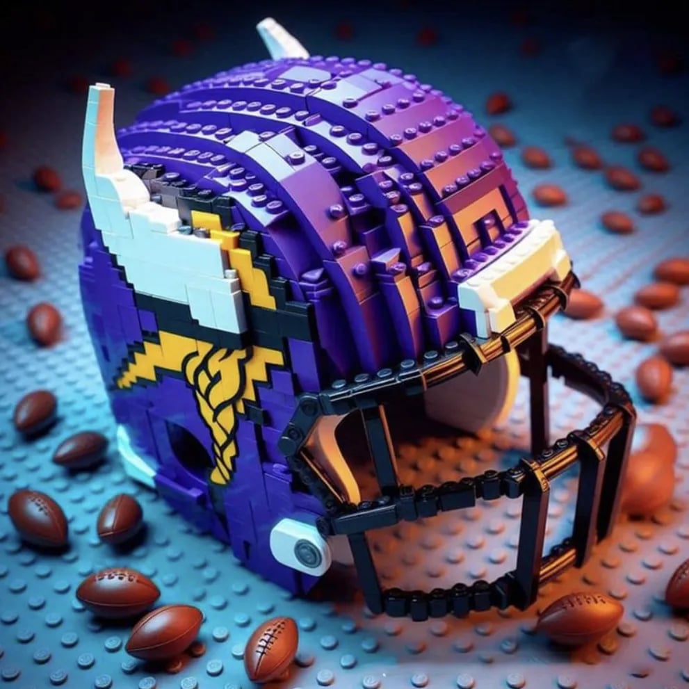 🏈 Building Block Football Helmet – 300+ Piece Collectible Construction Set