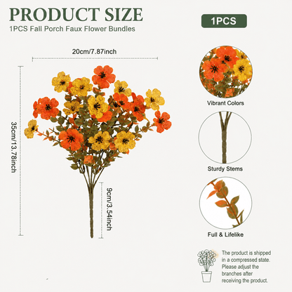 🍂 FALL SALE 49% OFF🌼 Faux Flower Bundles for Porch Decor