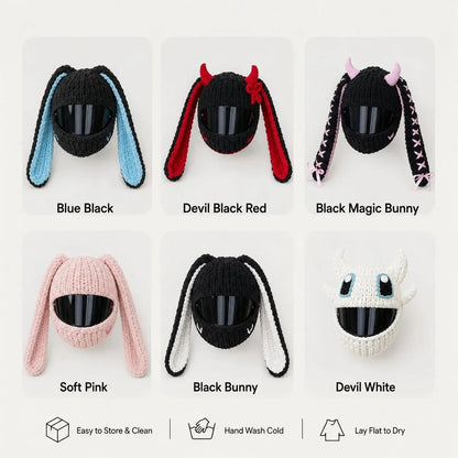 🏍Handmade Helmet Cover |Cute Knit Helmet Topper forMotorcycle & Bike Helmets