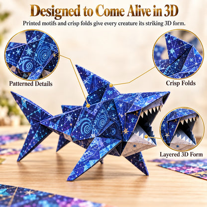 🐉 Fantasy Paper Folding Craft Kit | 4 Magical Worlds with 50 Patterned Papers & Step-by-Step Guide ✨