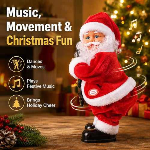 ⏳ Last Day 49% OFF – 🎅 Dancing Santa Claus Musical Christmas Toy Collection | Animated Dancing Motion, Festive Music & 3 Fun Santa Designs for Holiday Displays 🎶✨