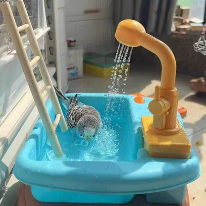 🐦 Automatic Circulating Bird Bath & Shower Station – Interactive Bathing & Play Center for Small Birds