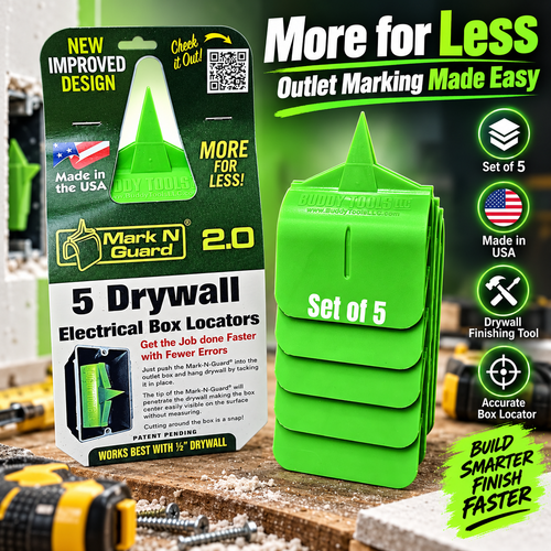Buddy Tools Drywall Outlet Markers 5-Pack ABS MnG 2.0