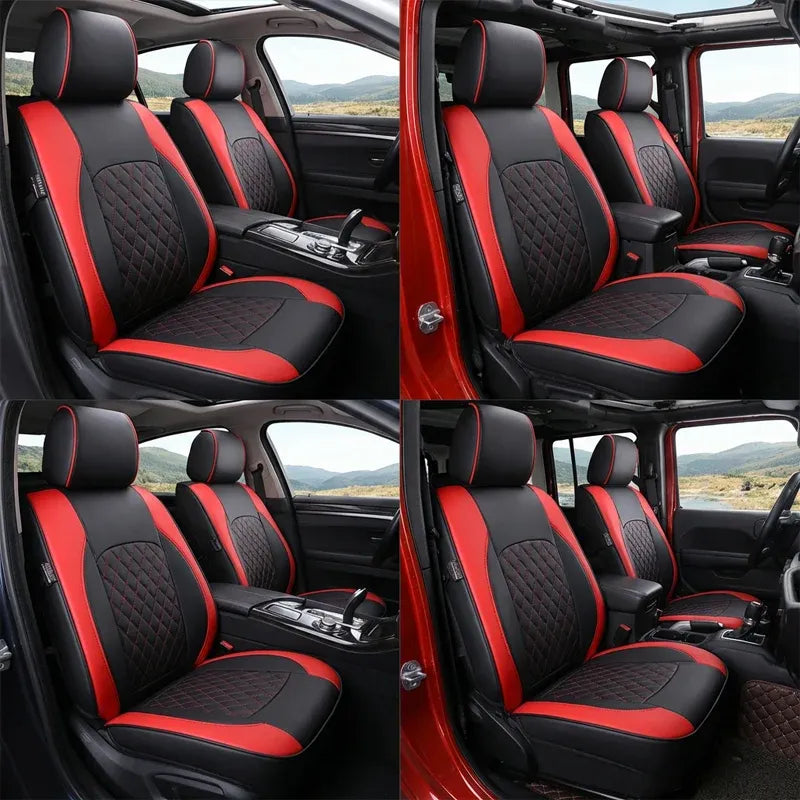 ⭐ 9-piece Universal Fit Leather Car Seat Cover Set