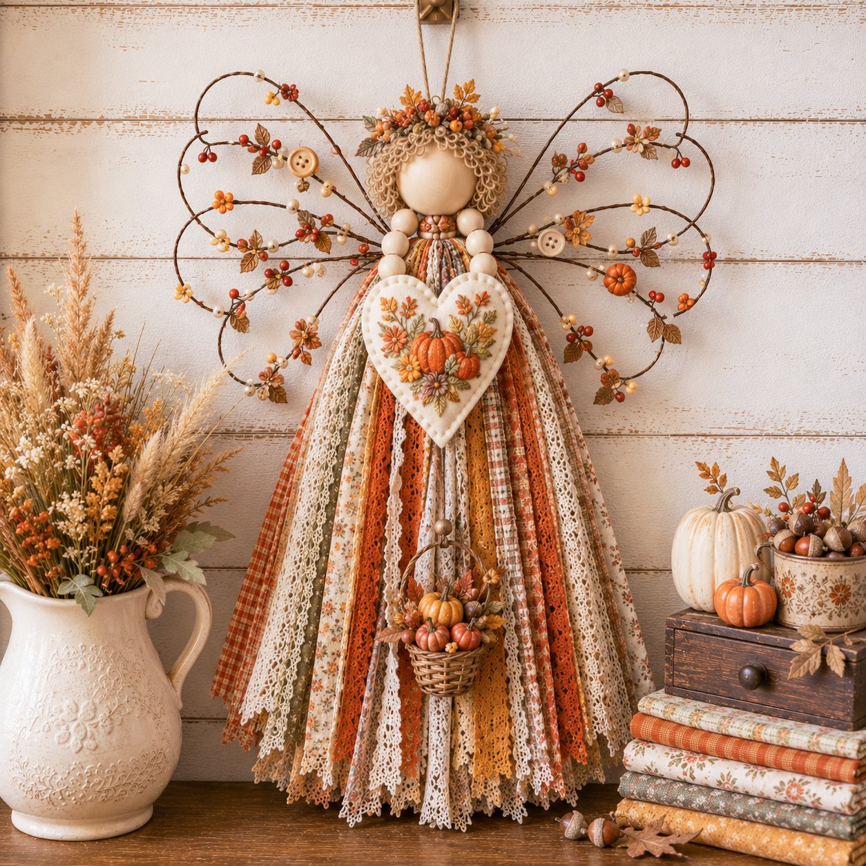 Angel Fabric Hanging DIY Kit - Stitch a Little Blessing That Stays Forever