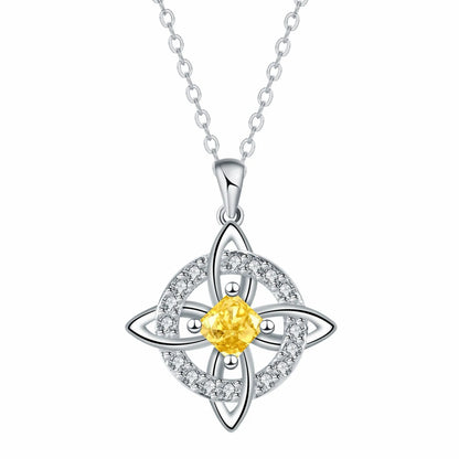 Mystical Birthstone Witches Knot Necklace – Natural Crystal🔮💞Protect Your Loved Ones