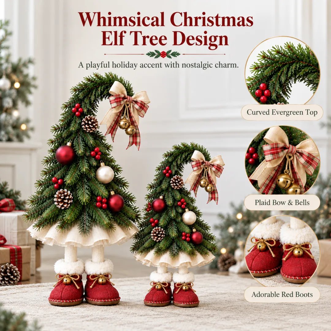 🎉Whimsical Christmas Elf Tree Decor