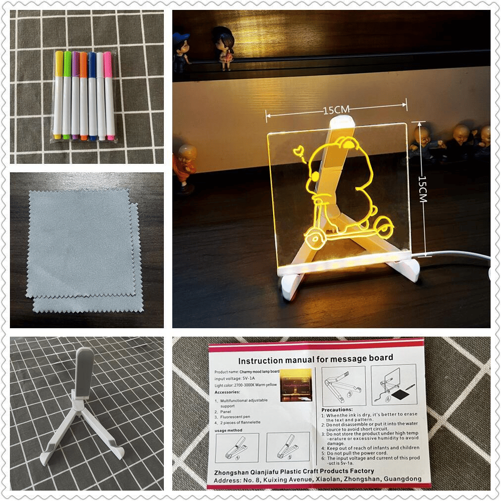 🌲Christmas Gifts - 46% OFF🎁LED Erasable DIY Acrylic Transparent Message Board