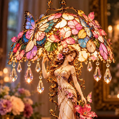 ⏳ Last Day 49% OFF – 🦋 Butterfly Blossom Fairy Light | Warm Floral Table Lamp with Crystal-Style Accents ✨