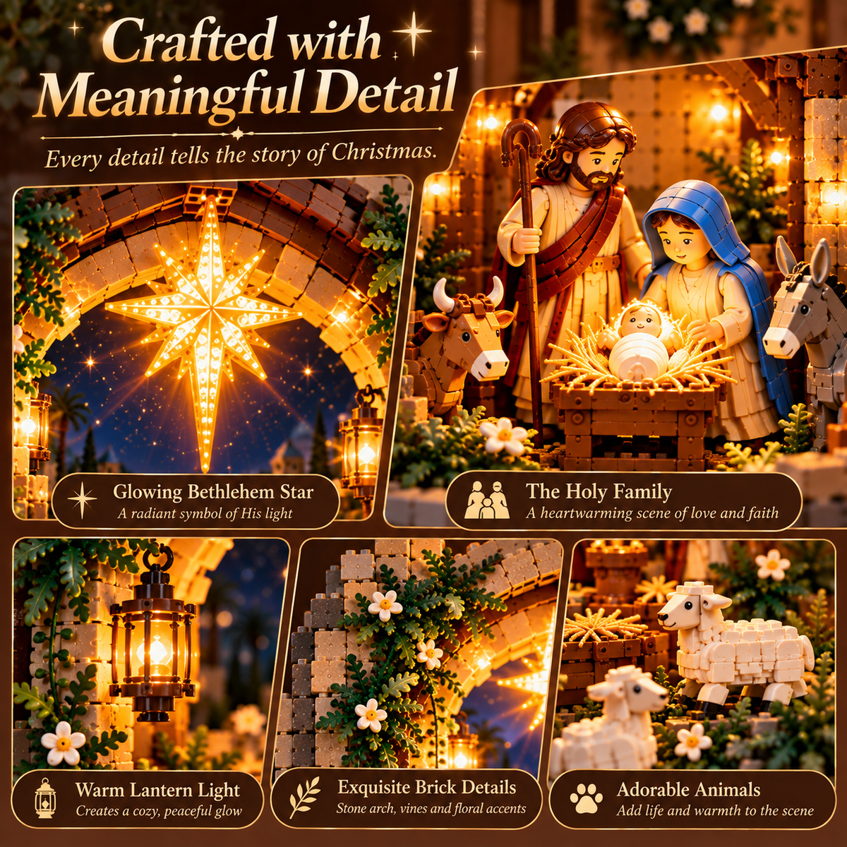 🌟📚 Bethlehem Nativity Book Nook – Lighted Christmas Faith Display