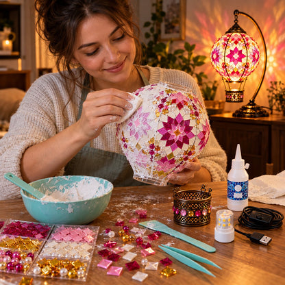 DIY Turkish Mosaic Hot Air Balloon Lamp Kit