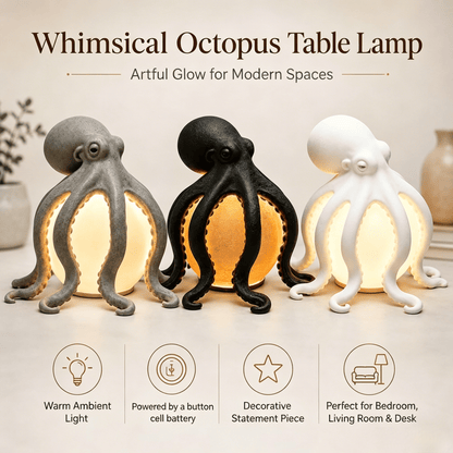 🎁🎉Only $29.99 This Week🌟🐙 Ocean Sculpture Octopus Ambient Table Lamp