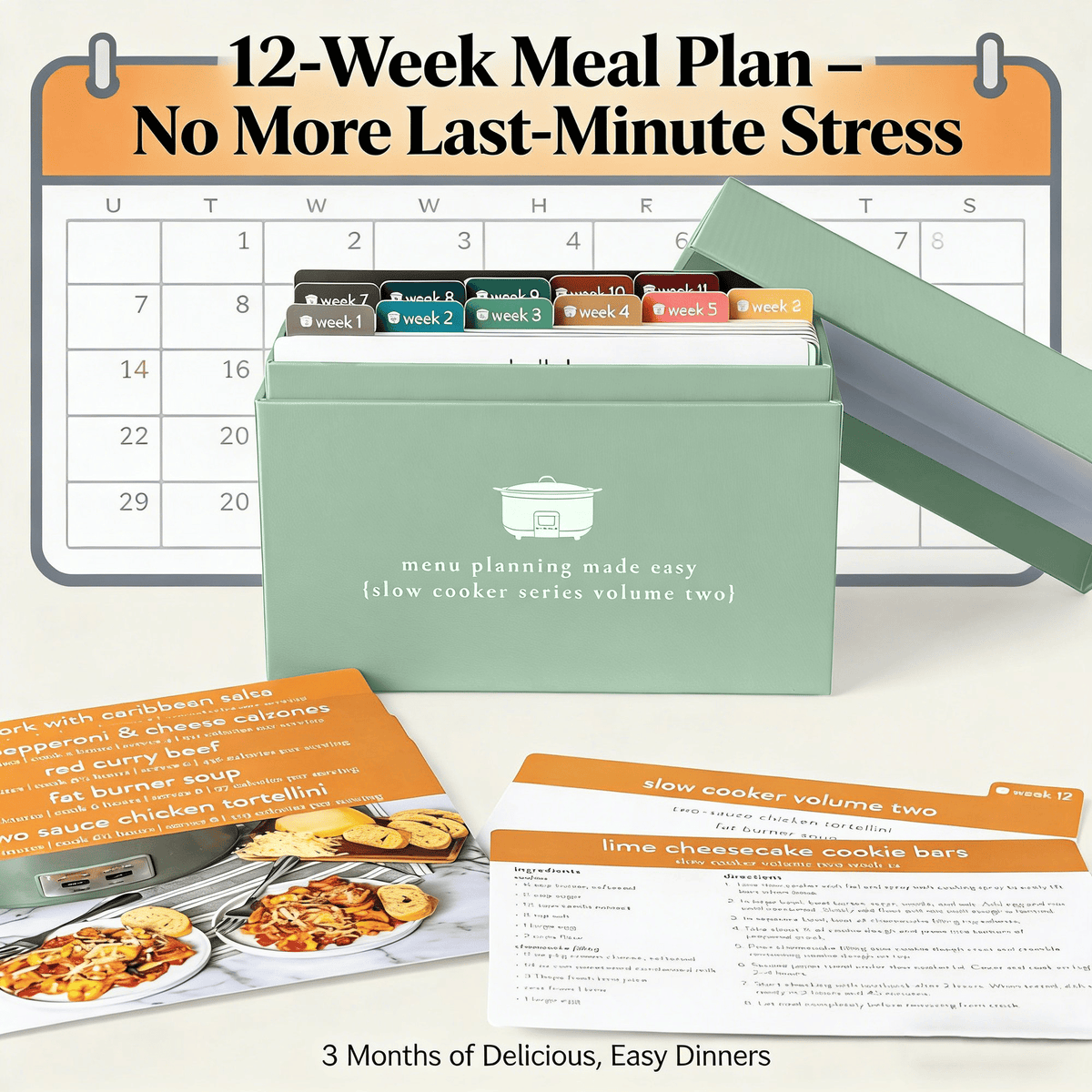 Easy Meal Planner Kit 🍽️ – 103 Photo Recipe Cards for Daily Cooking