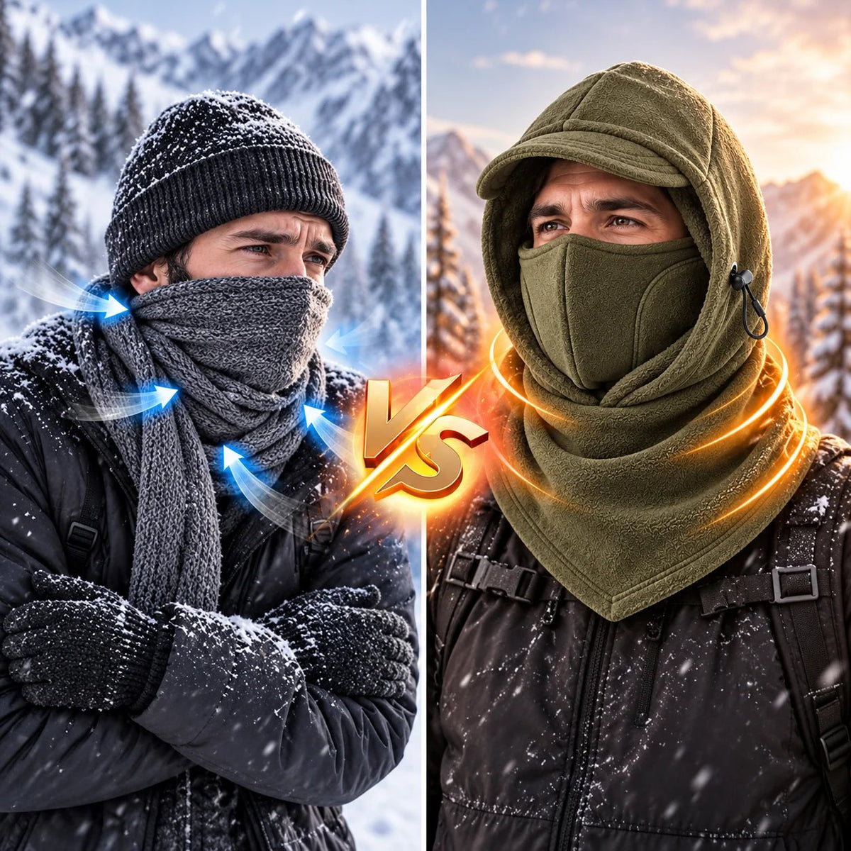 🔥Last Day 49% OFF🔥🥶Fleece Double Layer Integrated Mask Hat