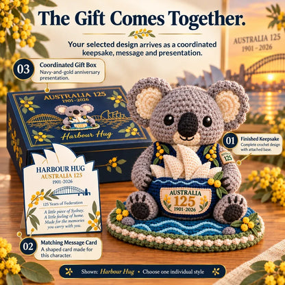 ⏳ Last Day 49% OFF – 🇦🇺 Australia 125th Anniversary Crochet Keepsake | Intricate 3D Crochet Work • Gift-Ready Box 🎁