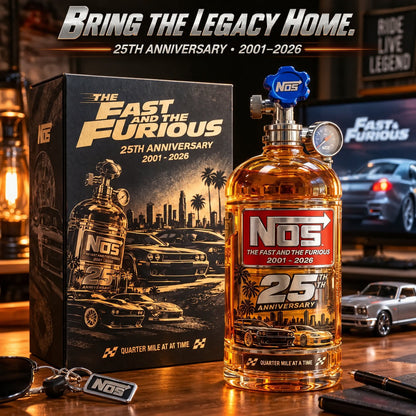 ⏳HOT SALE 49% OFF – 25th Anniversary Street Racing Nitrous Tank Whiskey Decanter with Collector’s Box