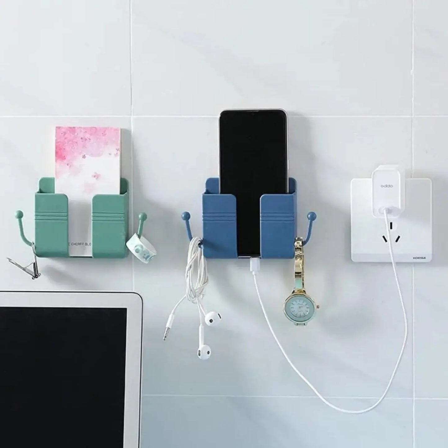 Mobile phone holder mounted on self-adhesive wall, wall-mounted mobile phone holder📱✨