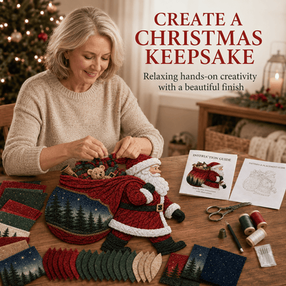 🔥Limited Time 50% OFF - 🧵 Christmas Fabric Art Door Hanging Craft Kit