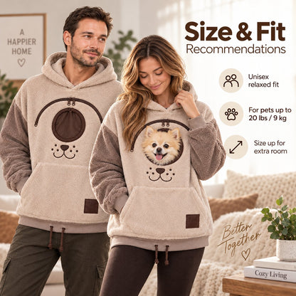 🐾 Cozy Pet Carrier Hoodie🐾 – Soft Fleece Cuddle Pouch Sweatshirt for Cats & Small Dogs🐾