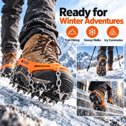🧗‍♂️8/10-Tooth Welded Chain Crampons | Non-Slip Snow Ice Grips for Outdoor Hiking❄️