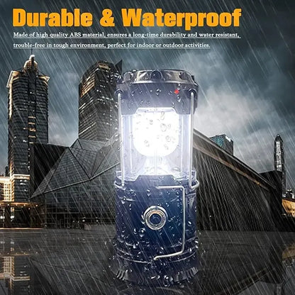 Foldable Compact LED Lanterns💡 - Durable, Waterproof, Solar-USB Rechargeable, Solar Powered, Brightness Adjustable, Heat/Freeze Ready, Batteries-Included Emergency Lights with Flashlight Mode