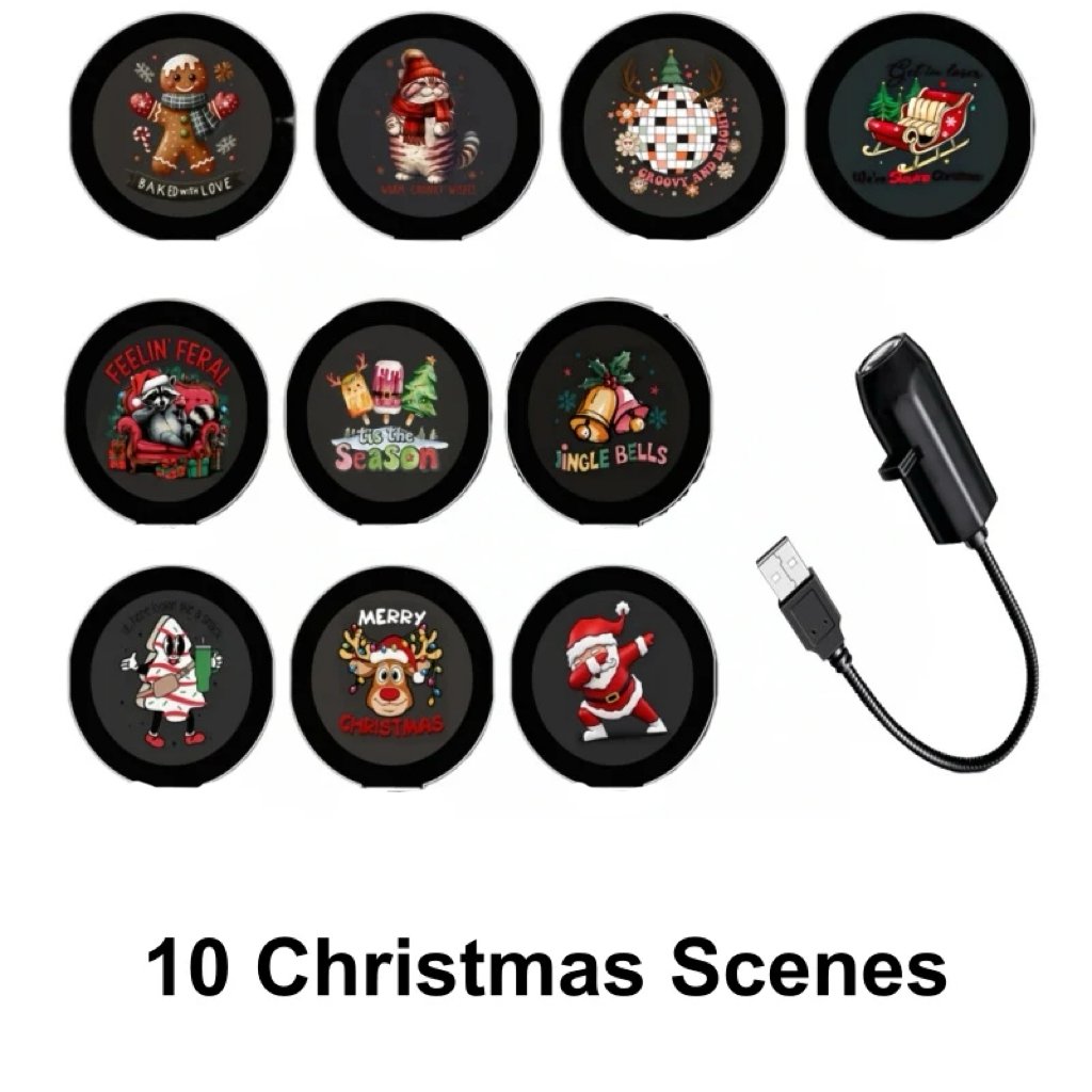 HD Christmas Projector – 6/10 Festive Scenes