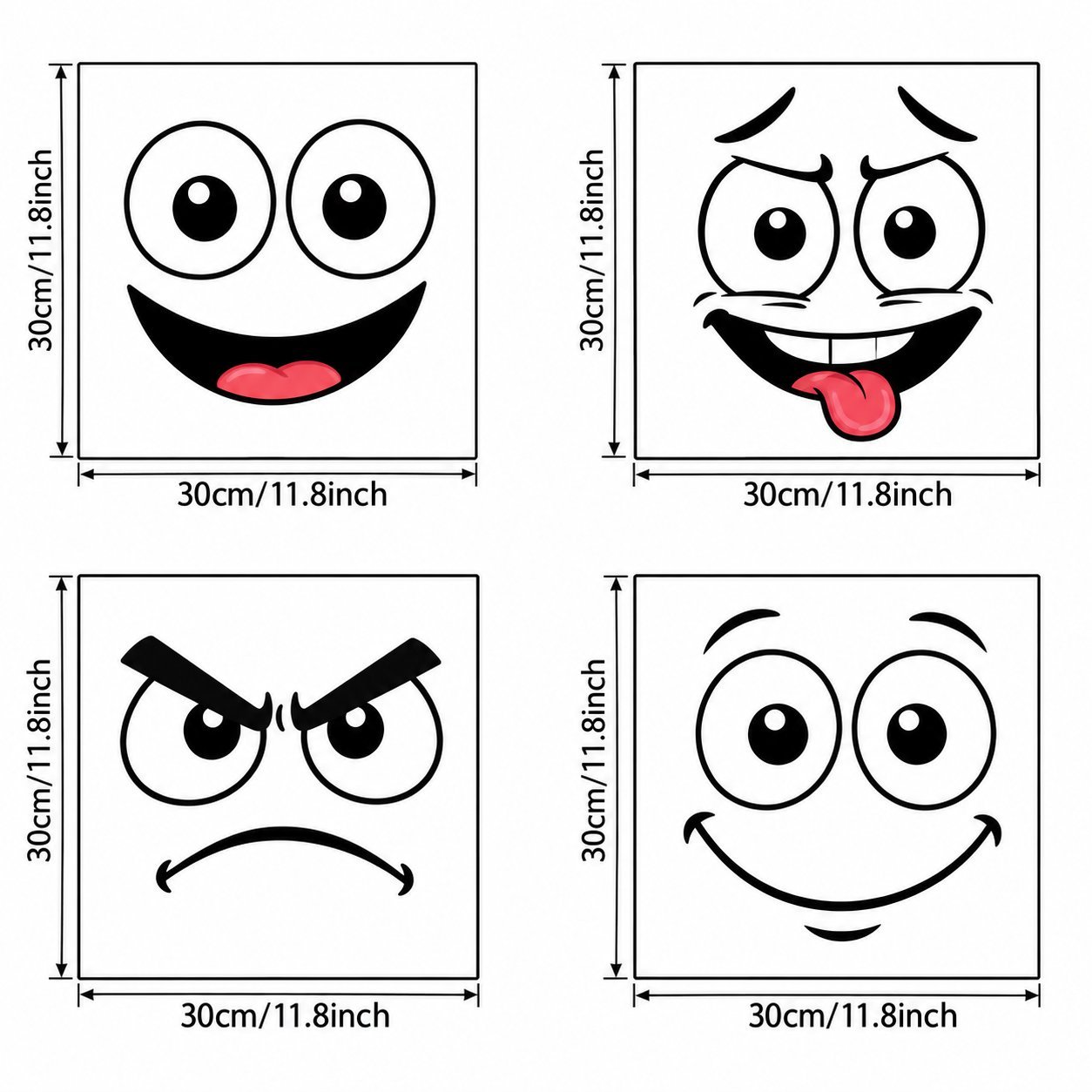 🌱 Eco-Friendly Trash Can Face Sticker Set