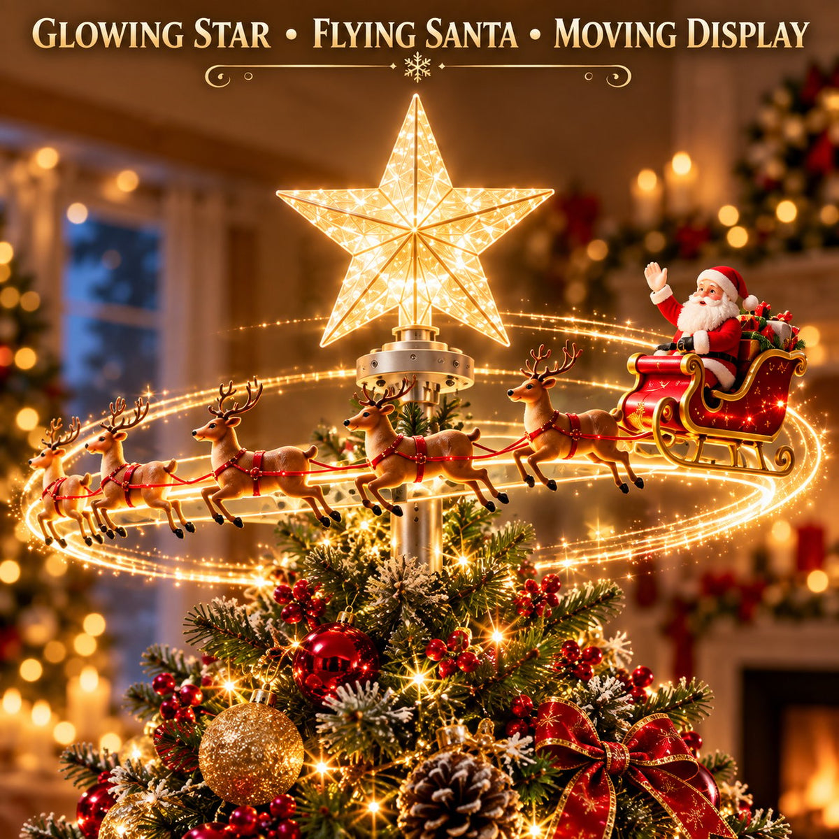 🎅Flying Santa Tree Topper™