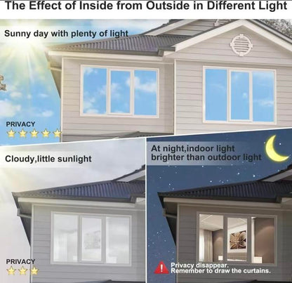 Window Privacy Film One Way, UV Sun Blocking, Heat Control