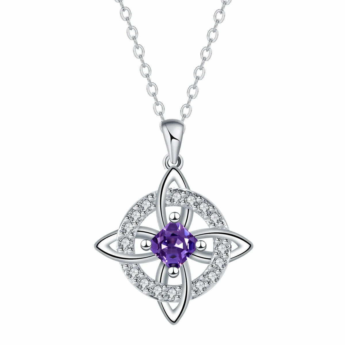 Mystical Birthstone Witches Knot Necklace – Natural Crystal🔮💞Protect Your Loved Ones