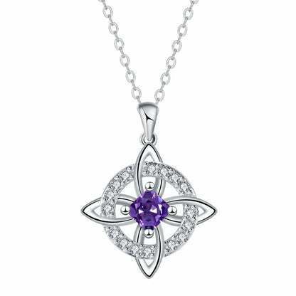 Mystical Birthstone Witches Knot Necklace – Natural Crystal🔮💞Protect Your Loved Ones