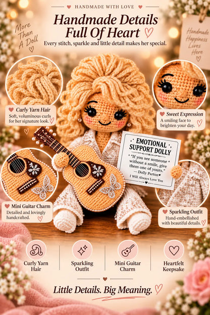 ⏳ Last Day 49% OFF – ❤️ Handmade Emotional Support Crochet Doll | Soft Keepsake with Heartfelt Message for Family, Friends & Meaningful Gifts 🎁