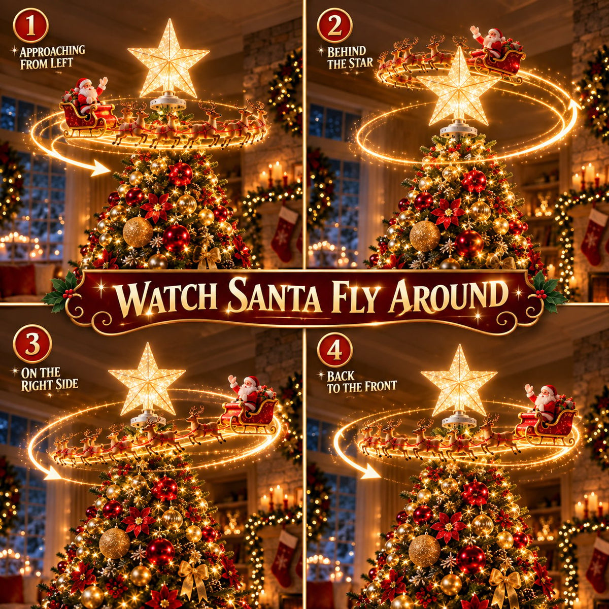 🎅Flying Santa Tree Topper™