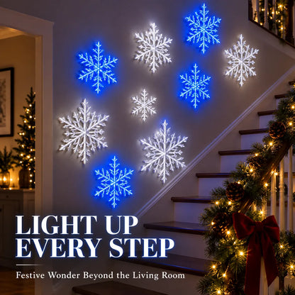 🔥 50% OFF ❄️ LED Snowflake Wall Lights – Magical Christmas Home Decor