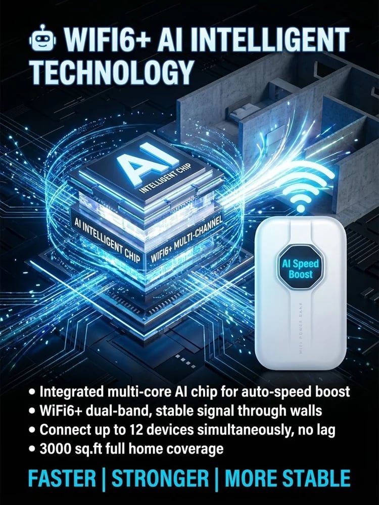 🎁This Week's Special Price $37.99-- [Power on and use] All-network portable wifi