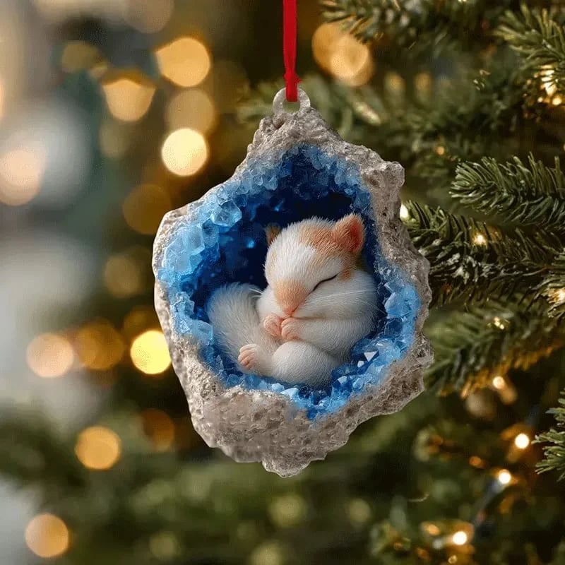 🎄 Woodland Geode Animal Ornaments | 10 Christmas Designs