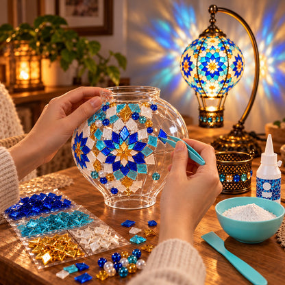DIY Turkish Mosaic Hot Air Balloon Lamp Kit