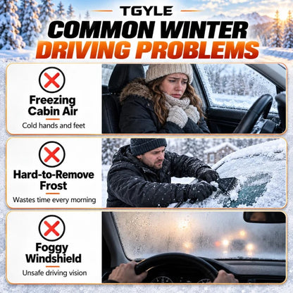 🌟✨ Portable Car Heater Defroster with 360-Degree Rotating Base